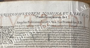 Digestum Vetus Iuris Civilis — Édition de Lyon (1585)