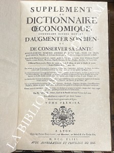 Dictionnaire œconomique