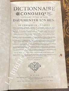 Dictionnaire œconomique